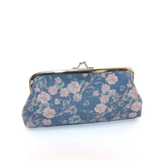 Porte-monnaie rétro imprimé de fleurs pour femmes
