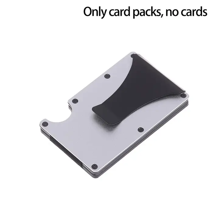Portefeuille minimaliste pour hommes et femmes - Portefeuille fin anti-RFID, résistant aux rayures, porte-cartes de crédit et pince à billets, compartiment à monnaie facilement amovible