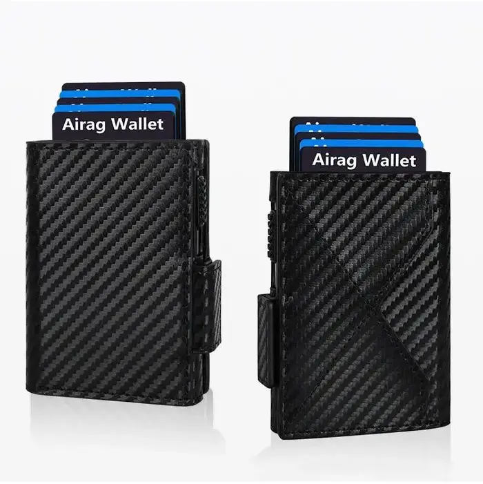 VM FASHION KISS hommes portefeuille en alliage d'aluminium automatique Pop-Up porte-carte multi-fentes Portable antivol