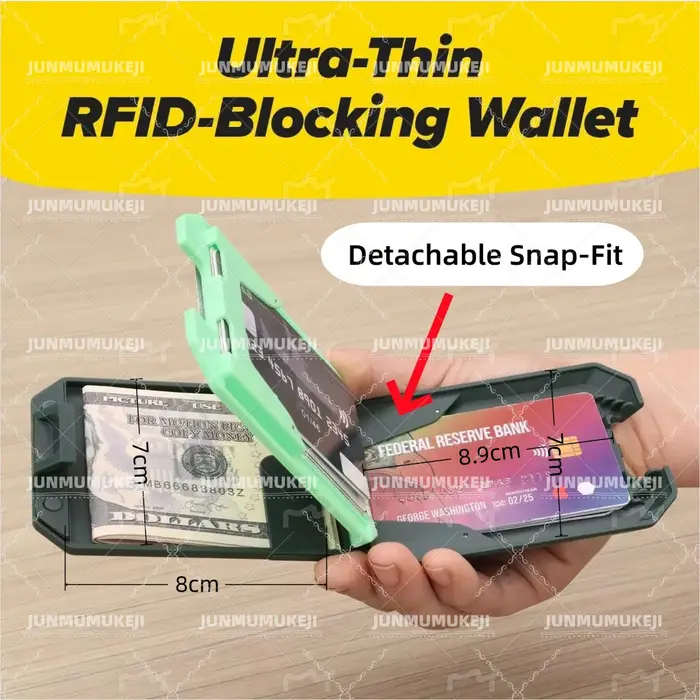 Portefeuilles 4 Portefeuille bloquant RFID pour homme avec pince à billets amovible – Mince