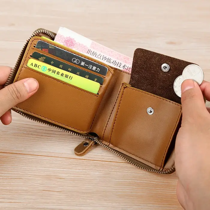 Portefeuille en cuir pour hommes de luxe Porte-monnaie pour hommes
