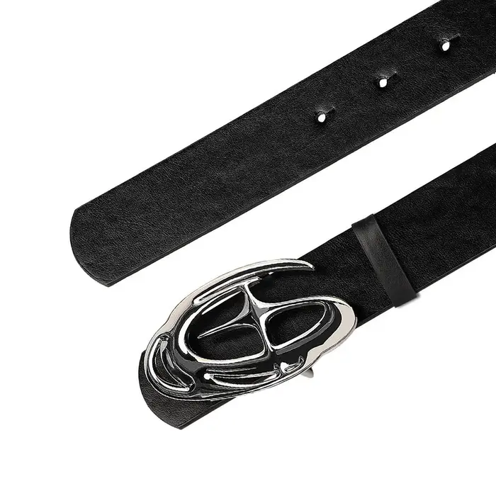 Ceinture Punk à boucle d'aiguille en alliage géométrique pour hommes et femmes, accessoire tendance 