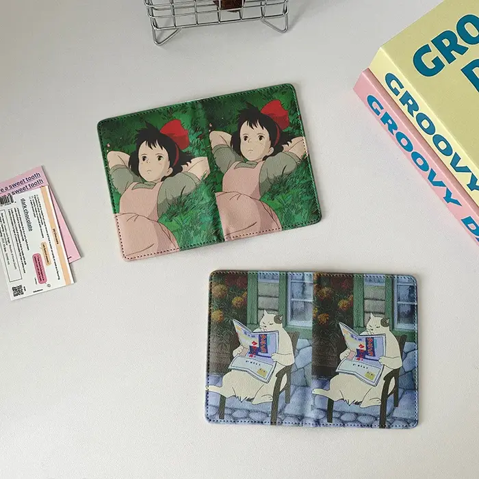 Porte-passeport animé japonais