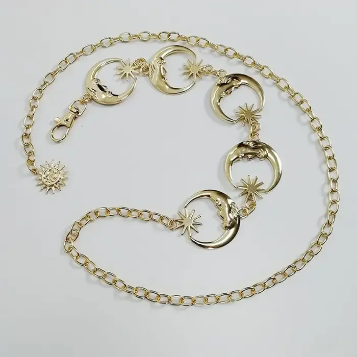 Femmes ceinture rétro or chaîne