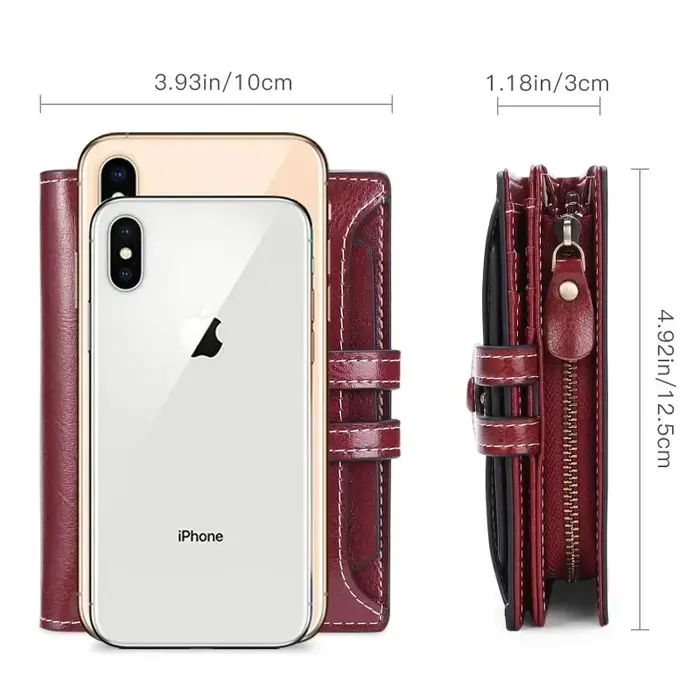2025 portefeuilles de luxe pour femmes avec poche à fermeture éclair pour pièces de monnaie minimaliste en cuir