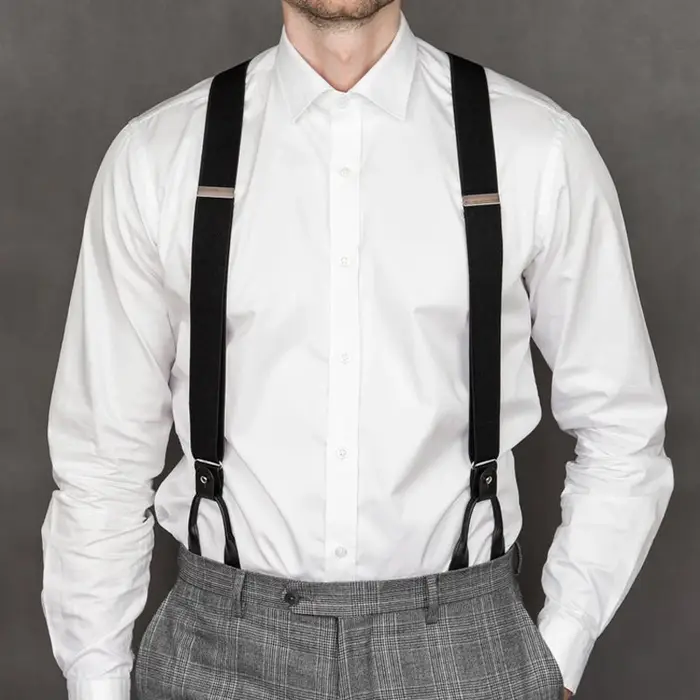 Bretelles Vintage en cuir pour hommes et femmes adultes