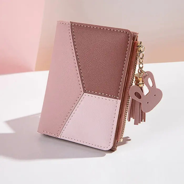 Portefeuille de marque de luxe en cuir PU pour femmes