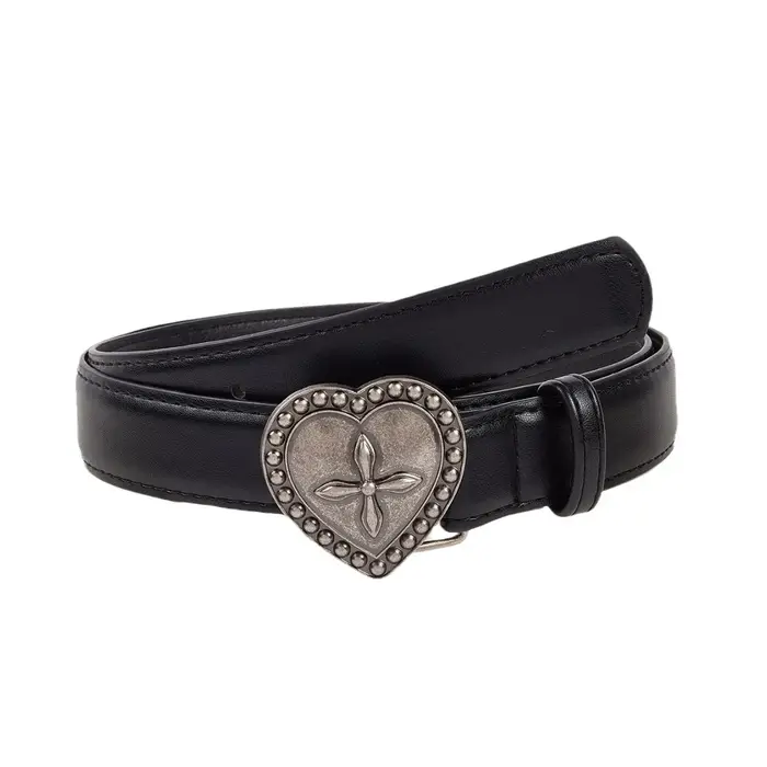 Ceinture croix coeur de pêche gothique vintage pour femmes