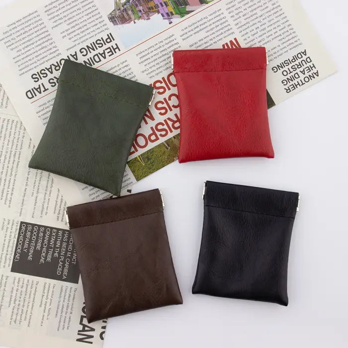 Mini porte-monnaie avec fermoir pour hommes et femmes