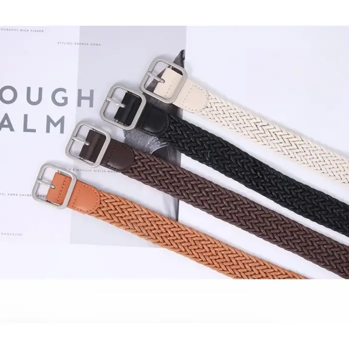 Ceinture en corde de chanvre tressée tendance pour femme, style coréen rétro, pour étudiantes - 1 pièce