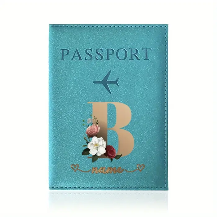 Porte-passeport personnalisé avec nom personnalisable - capable d'imprimer des noms jusqu'à 26 lettr