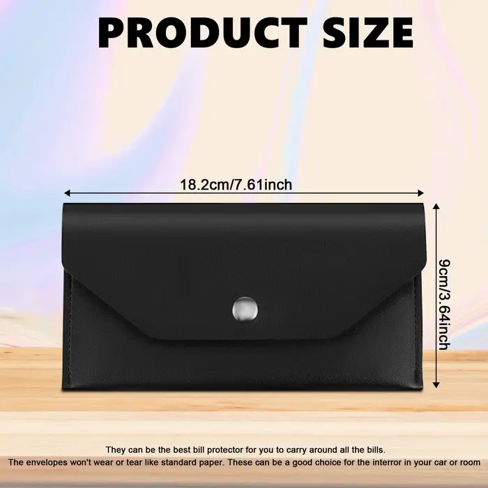 Portefeuille enveloppe écologique en cuir PU