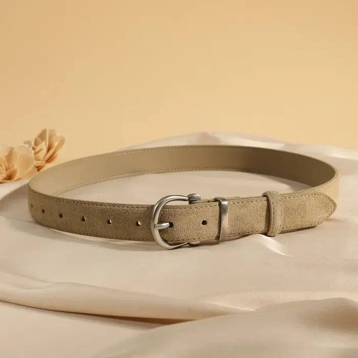 Ceinture en cuir suédé pour femmes, ceintures élégantes réglables avec boucle en alliage Vintage, po