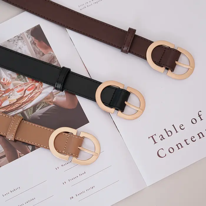 Ceinture noire rétro pour femmes et hommes
