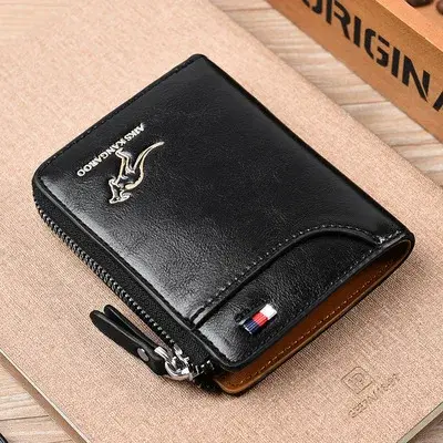 Portefeuille en cuir multifonctionnel personnalisable pour porte-cartes et cartes d'identité