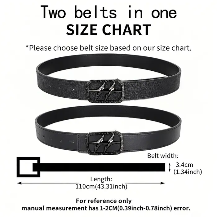 Ceinture réversible unisexe de haute qualité