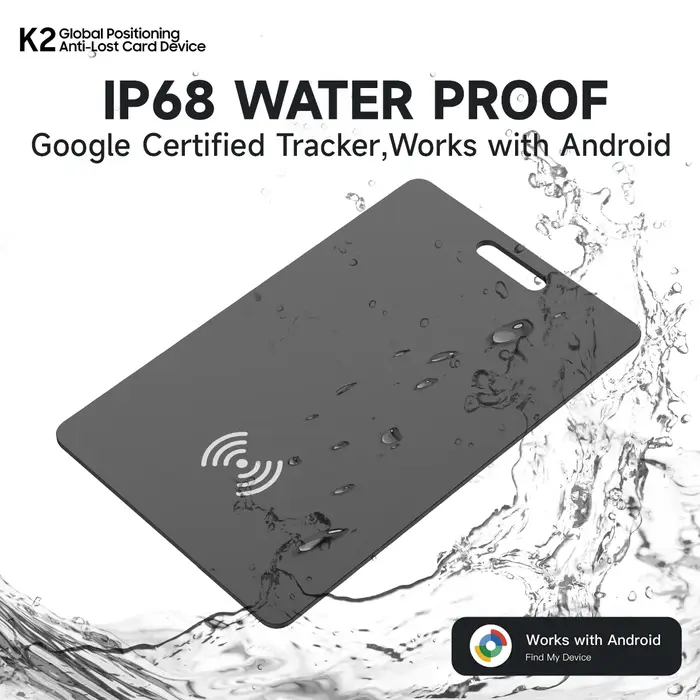 Portefeuille Anti-perte, suivi de localisation de carte, étiquette intelligente, Android, fonctionne avec Google Find My App, Bluetooth, carte Ultra-fine, Charge sans fil