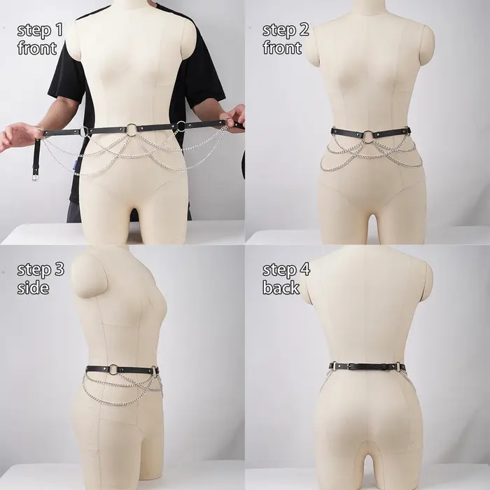 Ceinture de mode femme Style de rue chaîne de taille glands