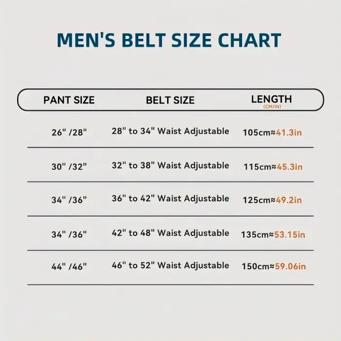 Ceinture élastique pour hommes