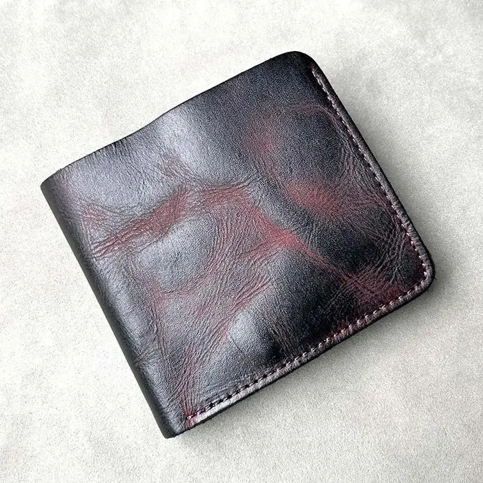 Portefeuille en cuir beige fait à la main pour hommes, poche à monnaie, portefeuille à fermeture écl