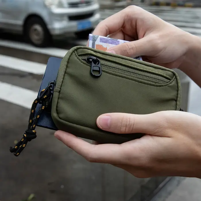 Mini portefeuille porte-monnaie – Porte-cartes de grande capacité, petit portefeuille multi-fentes pour femmes et hommes