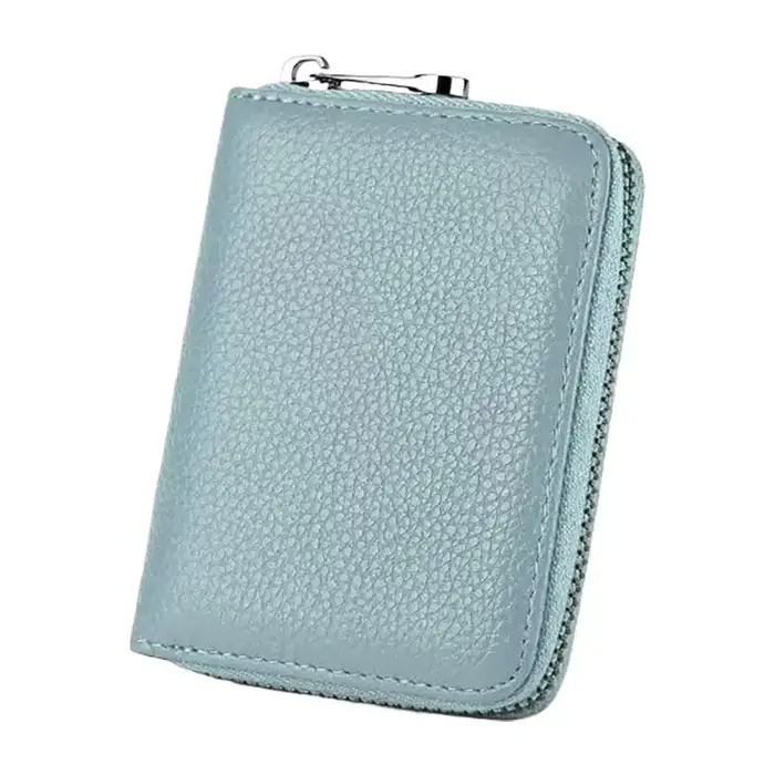 Portefeuille pour cartes en cuir PU de qualité supérieure, 20 emplacements, design accordéon, fermet
