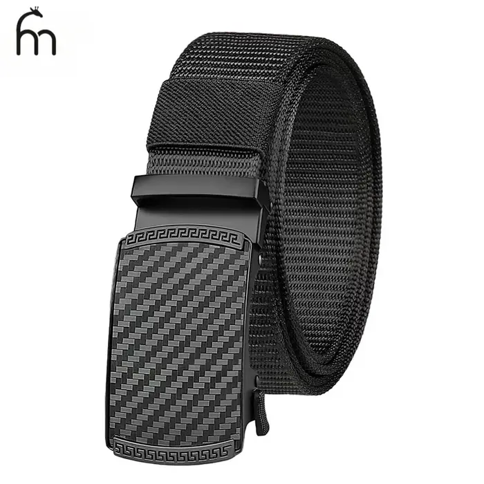 Ceinture élastique pour hommes, boucle automatique en alliage métallique, ceinture tactique durable,
