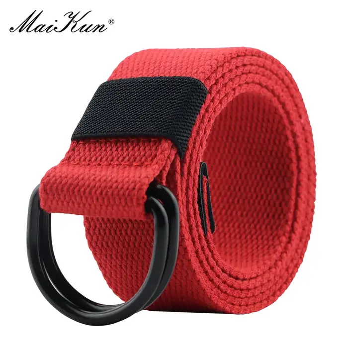 Maikun toile tactique hommes ceinture de haute qualité unisexe Double anneau en D boucle