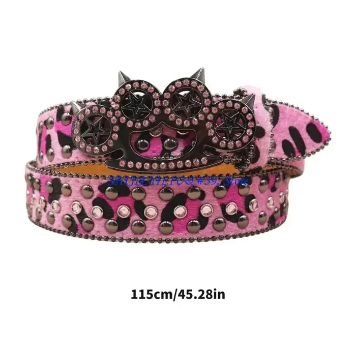 Ceinture unisexe à breloques occidentales E21F