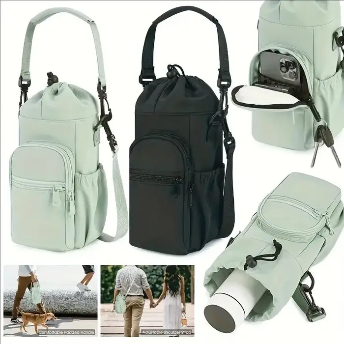Sac bandoulière porte-bouteille avec sangle pour bouteilles isothermes de 32 oz et 40 oz