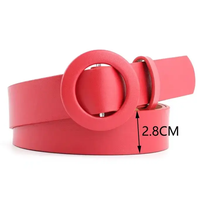 Ceinture pour pantalon femme en cuir PU noir