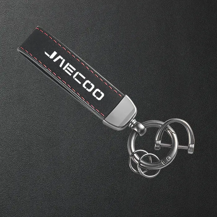 Porte-clés en cuir suédé de haute qualité pour voiture CHERY JAECOO J7 PHEV