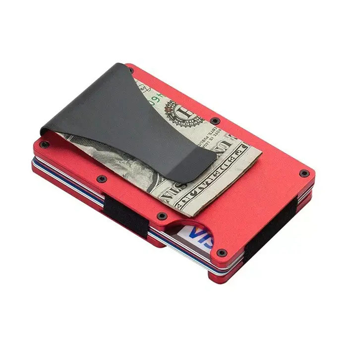 Portefeuille minimaliste pour hommes et femmes - Portefeuille fin anti-RFID