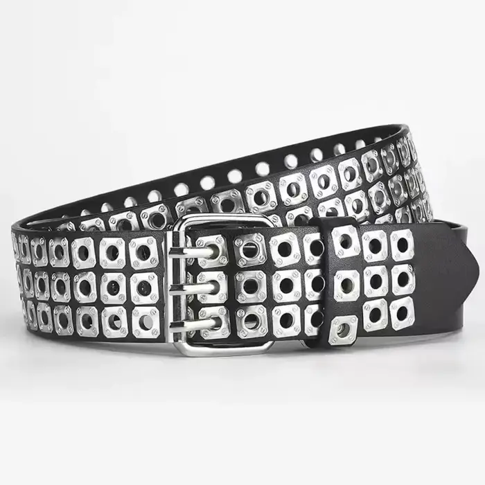 Ceinture pour femmes, perles carrées à la mode