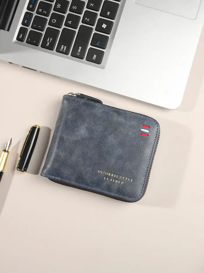 Portefeuille pour hommes version courte 2025 nouvelle couleur unie jeunesse simple trois fois portef