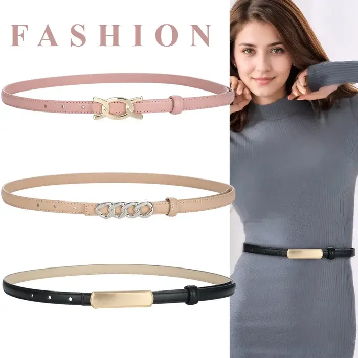 Ceinture tressée réversible à la mode pour femme