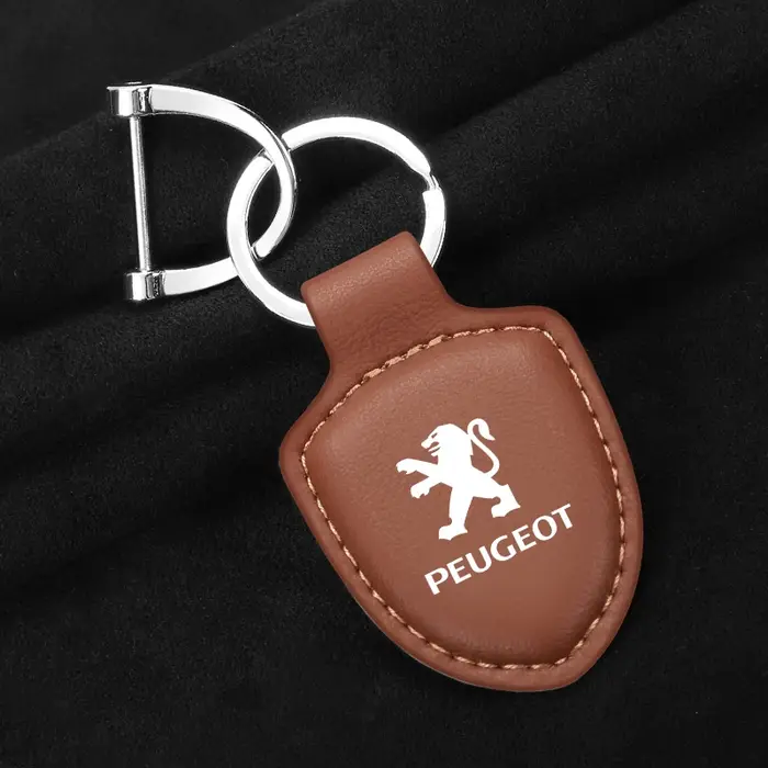 Porte-clés en cuir avec logo de voiture
