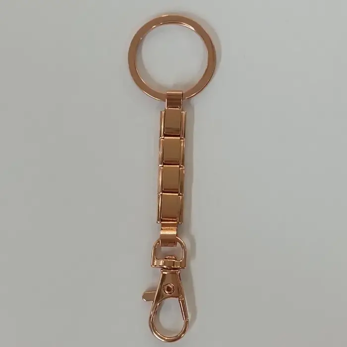 Nouveau porte-clés italien couleur argent en acier inoxydable