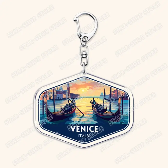 Porte-clés vintage souvenirs de voyage pour accessoires de sac