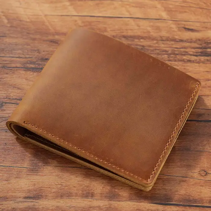 portefeuille homme en cuir véritable pour hommes, fait à la main, Slim Breif hommes, portefeuilles c