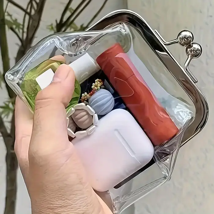 Petit porte-monnaie transparent pour femmes et filles