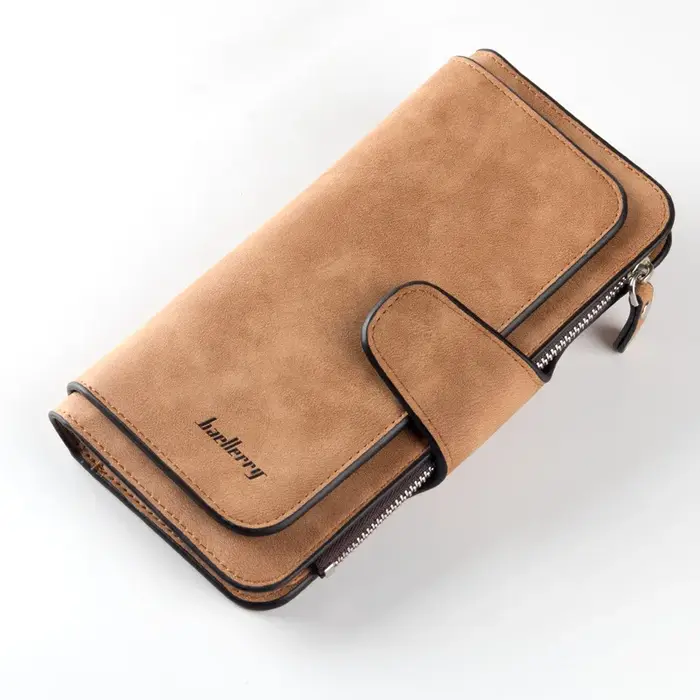 Portefeuille en cuir à moraillon pour femme