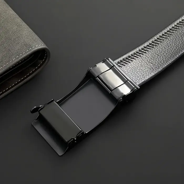 Ceinture en PU à boucle automatique pour hommes, de haute qualité, Simple, Business, décontractée, à