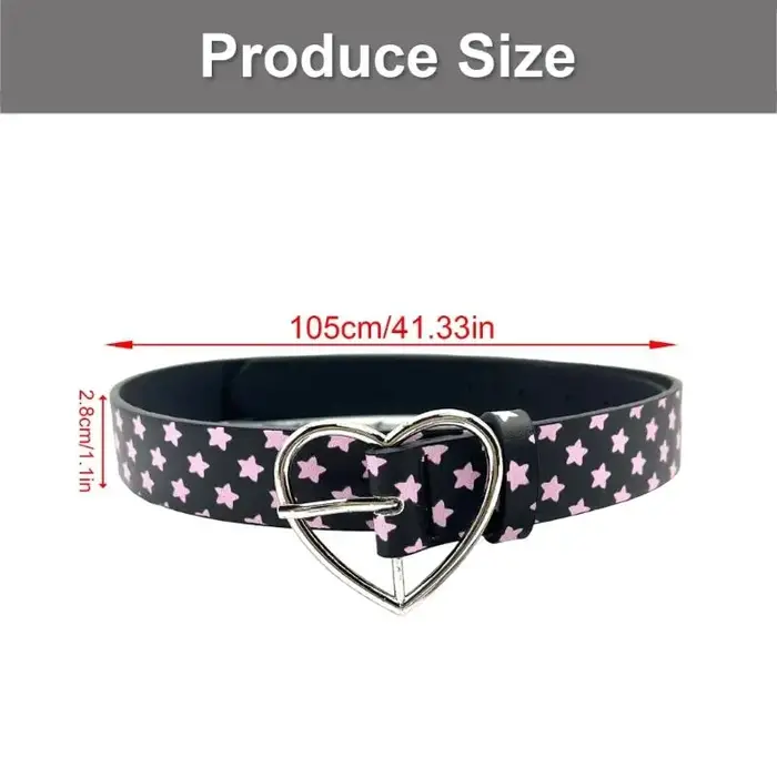 39BD – ceinture à fermoir en forme d'étoile cœur