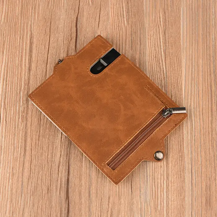 CASEKEY Vintage petit Pop Up hommes portefeuille en cuir Pu court sac à main porte-carte moraillon fermeture éclair pochette solide Carteiras Masculina