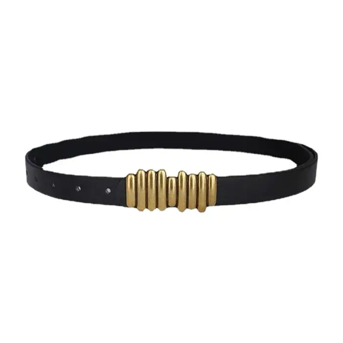 Ceinture élastique fine en cuir pour femmes, accessoires de décoration, à la mode