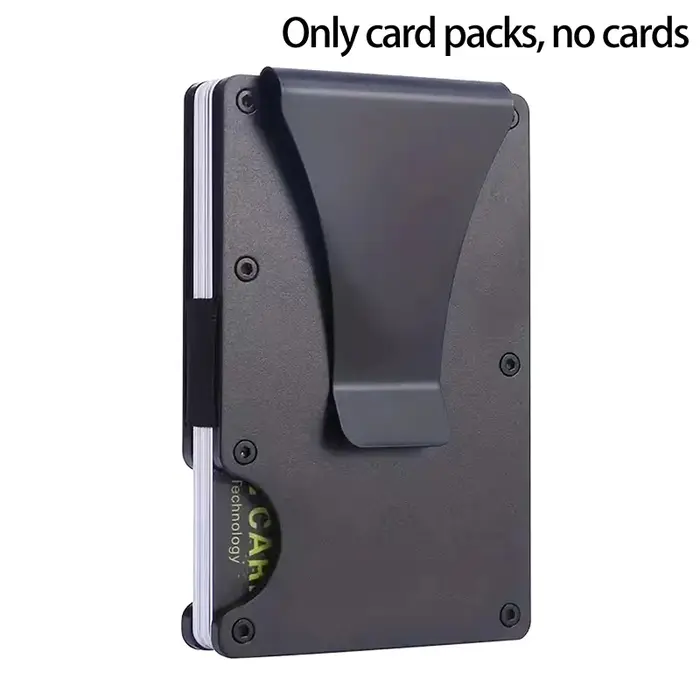 Portefeuille minimaliste pour hommes et femmes - Portefeuille RFID fin, résistant aux rayures, porte