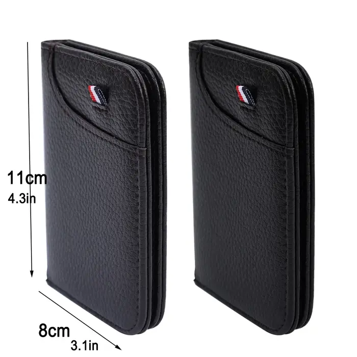 Portefeuille souple Super mince Portable en cuir PU