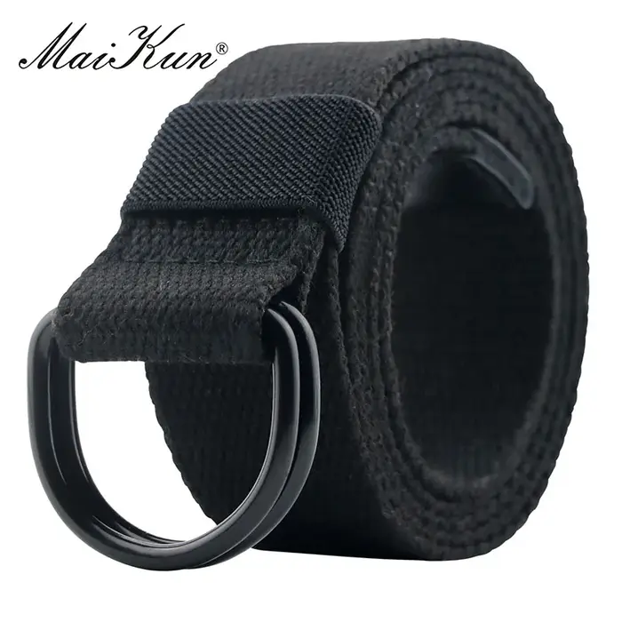 Maikun toile tactique hommes ceinture de haute qualité unisexe Double anneau en D boucle