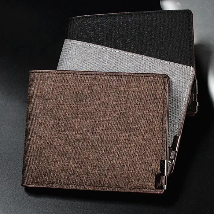 Portefeuille en denim pliable pour hommes et femmes